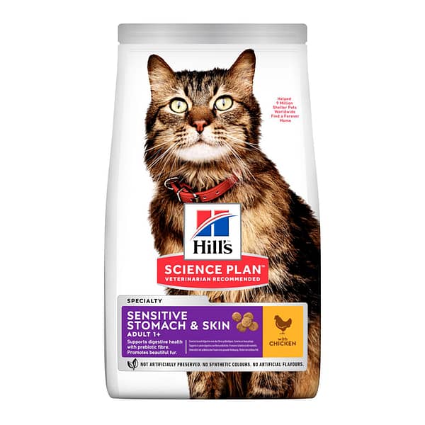 Hill’s храна за мачка чувствителен стомак и кожа